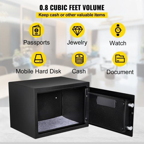 Vevor Safe with Digital Fingerprint Lock L35xW25xH25cm ZWSBXXHSWC22LQN18V0