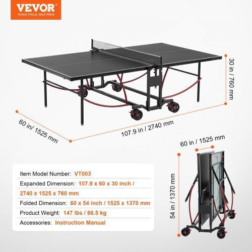 Plasă pliabilă pentru masă de ping pong Vevor pentru utilizare în interior și exterior Dzdtzdppqz6mq32j9v0