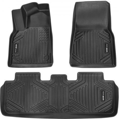 Vevor Σετ Πατάκια Αυτοκινήτου Tesla Model Y 2021-2024 3 Τεμ Tpe Liners Suvdbdtslmodyiwumv0