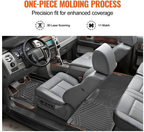Vevor Car Mat Set Ford F-250 F-350 F-450 2017-2022 3 Pcs Kcdbdftf250fbf0mgv0