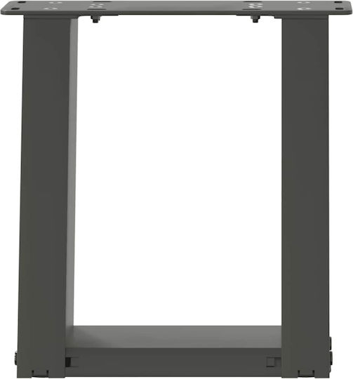 vidaXL Metallisches Möbelbein 2Stücke Für Büro / Tisch / Beistelltisch 30x30cm Anthrazit