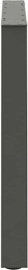 vidaXL Metallic Furniture Leg 3 Pieces Suitable for Table / Coffee Table / Office 80x72cm Anthracite