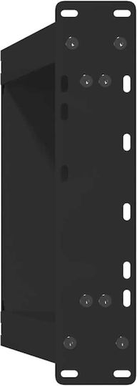 vidaXL Metallic Furniture Leg 2 Pieces Suitable for Table / Coffee Table / Office 38x42cm Black