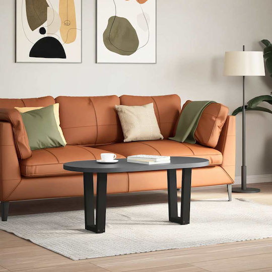 vidaXL Metallic Furniture Leg 2 Pieces Suitable for Table / Coffee Table / Office 38x42cm Black