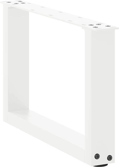 vidaXL Металик Крак за Мебел 2 Бройки Подходящ за Маса / Малка Маса 50x30см Бял