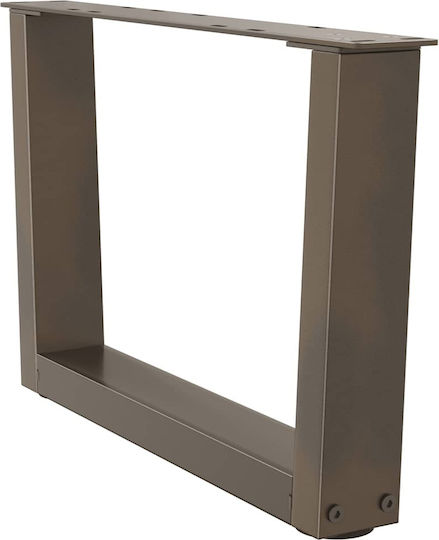 vidaXL Metallic Furniture Leg 2 Pieces Suitable for Table / Coffee Table / Office 50x30cm Natural