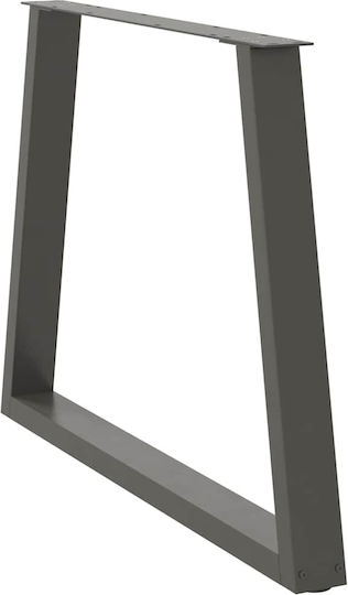 vidaXL Металик Крак На Мебел 2 Бройки Подходящ За Маса / Малка Маса / Офис 100x72см Антрацит