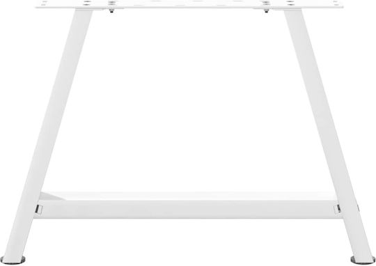 vidaXL Metallic Furniture Leg 2 Pieces Suitable for Table / Coffee Table 70x42cm White