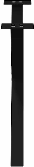 vidaXL Metallic Furniture Leg 2 Pieces Suitable for Table / Coffee Table / Office 70x42cm Black