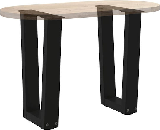 vidaXL Metallic Furniture Leg 2 Pieces Suitable for Table / Coffee Table / Office 38x42cm Black