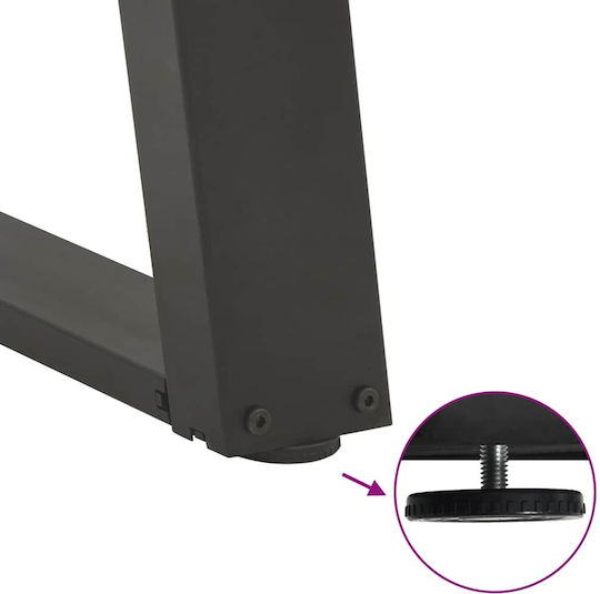 vidaXL Металик Крак На Мебел 2 Бройки Подходящ За Офис / Маса / Малка Маса 28x42см Антрацит