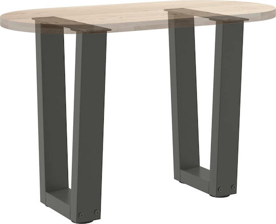 vidaXL Metallisches Möbelbein 2Stücke Für Tisch / Beistelltisch / Büro 28x42cm Anthrazit