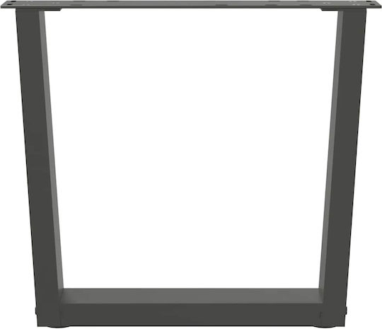 vidaXL Металик Крак За Мебел 2 Бройки Подходящ За Маса / Малка Маса / Офис 50x42см Антрацит