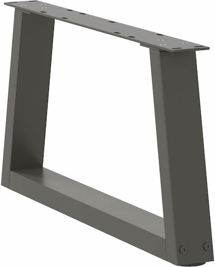 vidaXL Metallisches Möbelbein 2 Stück Für Tisch / Beistelltisch / Büro 60x30cm Anthrazit
