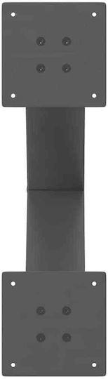 vidaXL Metallisches Möbelbein 2Stücke Für Büro / Tisch / Beistelltisch 50x72cm Anthrazit