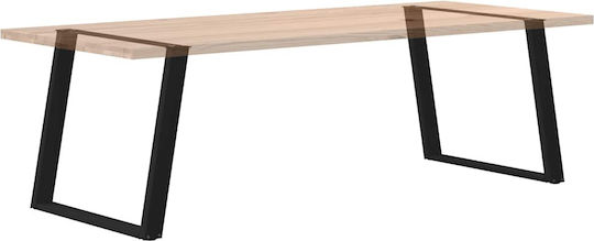 vidaXL Metallic Furniture Leg 2 Pieces Suitable for Table / Coffee Table / Office 100x72cm Black