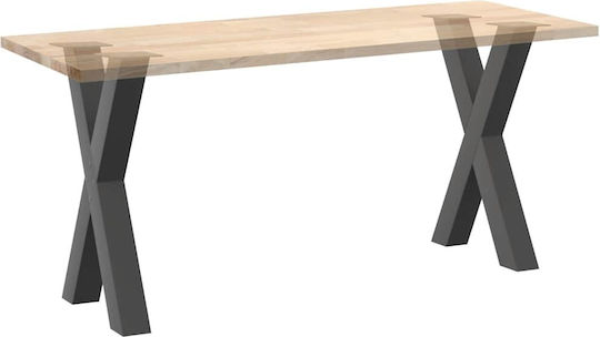 vidaXL Metallisches Möbelbein 2Stücke Für Büro / Tisch / Beistelltisch 50x72cm Anthrazit