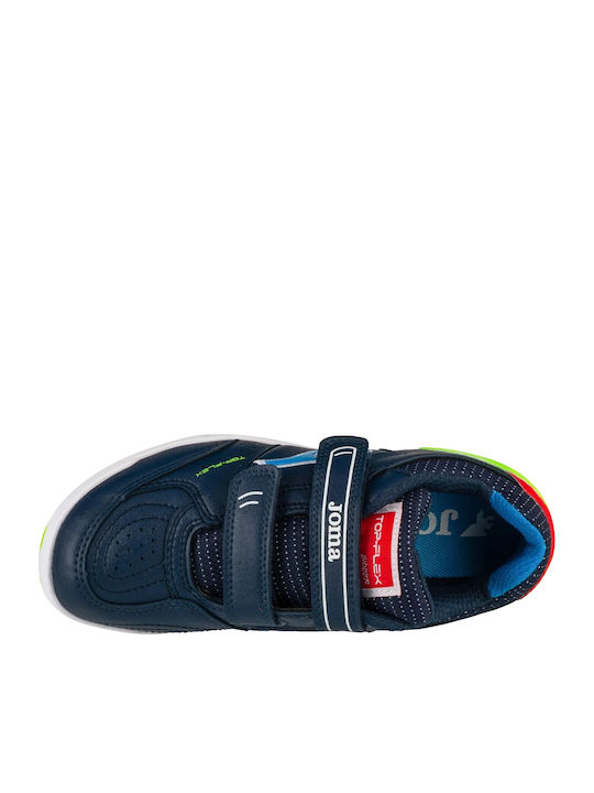 Kids Soccer Cleats & Shoes Top Flex Indoor Without Laces Navy Blue