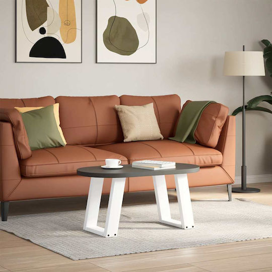 vidaXL Metallic Furniture Leg 2 Pieces Suitable for Table / Coffee Table / Office 38x72cm White
