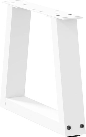 vidaXL Металик Крак За Мебели 2 Бройки Подходящ За Офис / Маса / Малка Маса 30x30см Бял