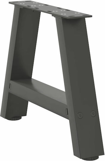 vidaXL Metallisches Möbelbein 2Stücke Für Tisch / Beistelltisch 40x30cm Anthrazit