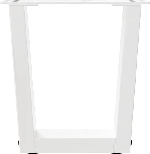 vidaXL Metallisches Möbelbein 2Stücke Für Tisch / Beistelltisch / Büro 30x30cm Weiß