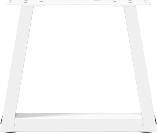 vidaXL Металик Крак За Мебели 2 Бройки Подходящ За Офис / Маса / Малка Маса 30x30см Бял