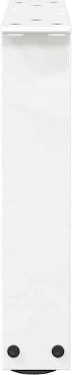 vidaXL Metallisches Möbelbein 2Stücke Für Tisch / Beistelltisch / Büro 30x30cm Weiß