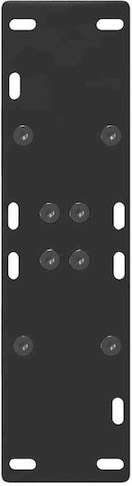 vidaXL Metallic Furniture Leg 2 Pieces Suitable for Table / Coffee Table / Office 60x72cm Black