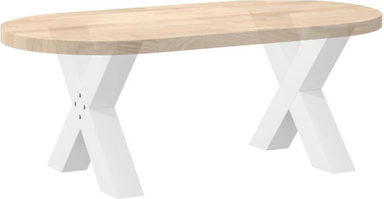 vidaXL Metal Furniture Leg 2 Pieces Suitable for Table / Coffee Table / Office 60x42cm White