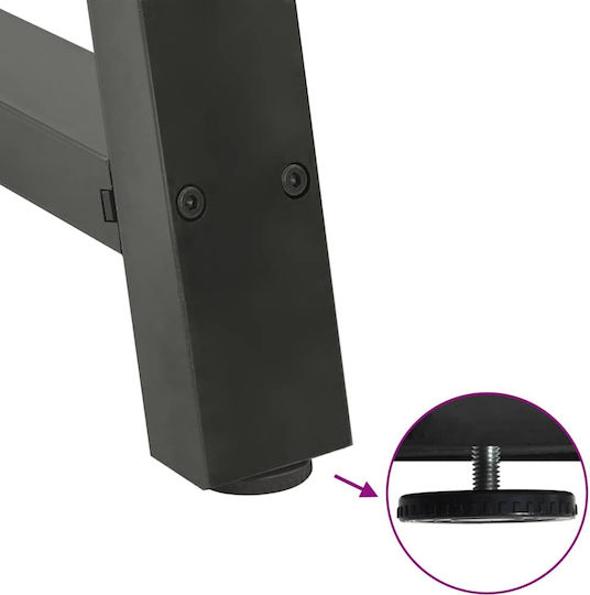 vidaXL Metallisches Möbelbein 2Stücke Für Tisch / Beistelltisch 40x30cm Anthrazit