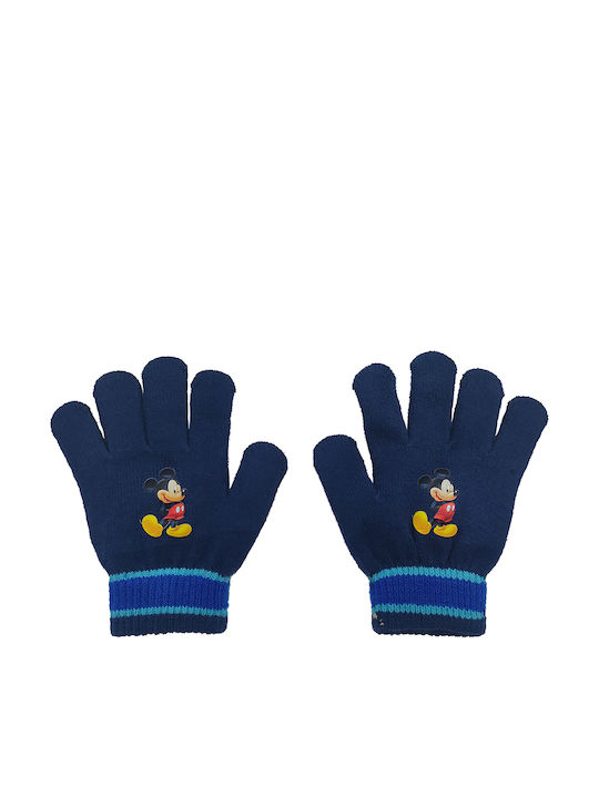 Kinder Mütze Set Gestrickt Blau