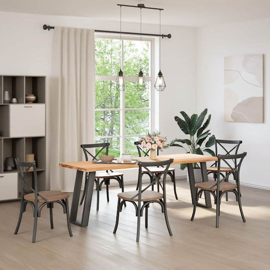 vidaXL Metallisches Möbelbein 2Stücke Für Tisch / Beistelltisch 28x72cm Anthrazit