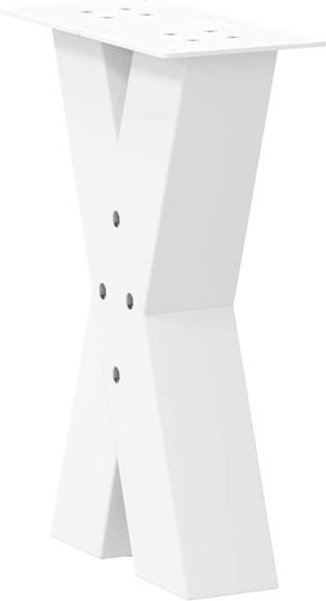 vidaXL Metallic Furniture Leg 2 Pieces Suitable for Office Table Coffee Table 38x42cm White
