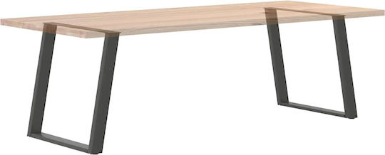 vidaXL Metallisches Möbelbein 2Stücke Für Tisch / Beistelltisch / Büro 80x72cm Anthrazit