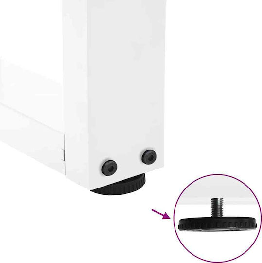 vidaXL Metal Furniture Leg 2 Pieces Suitable for Table / Coffee Table / Office 38x42cm White