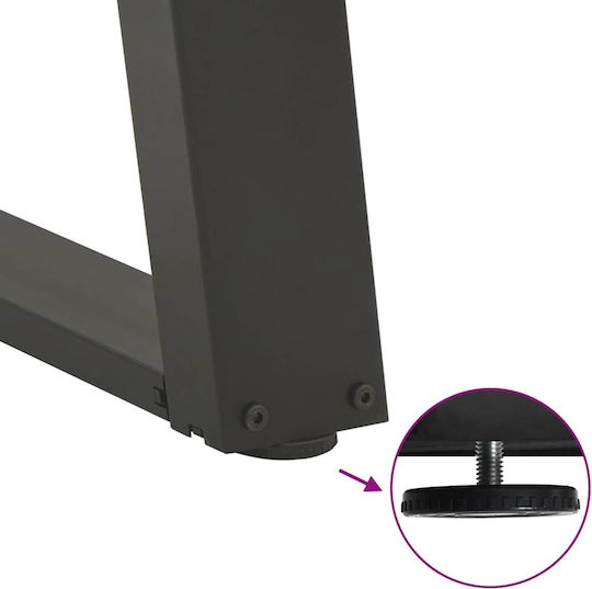 vidaXL Metallisches Möbelbein 2Stücke Für Tisch / Beistelltisch / Büro 38x42cm Anthrazit