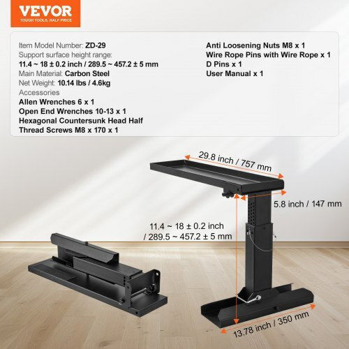 Vevor Ladder Stabilizer 29.8 L X 11.4-18 In H Folding Lttzzcg29incd6lgsv0