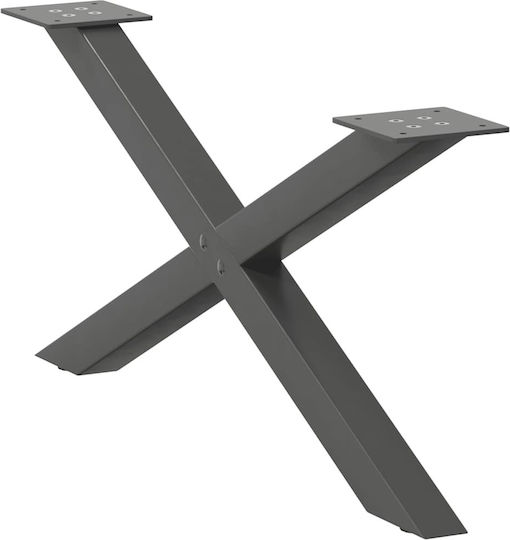 vidaXL Metallische Möbelbeine 2 Stück Für Tisch / Beistelltisch / Büro 70x30x30cm Anthrazit