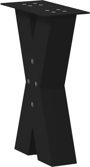 vidaXL Metallisches Möbelbein 2Stücke Für Tisch / Beistelltisch / Büro 38x42cm Schwarze