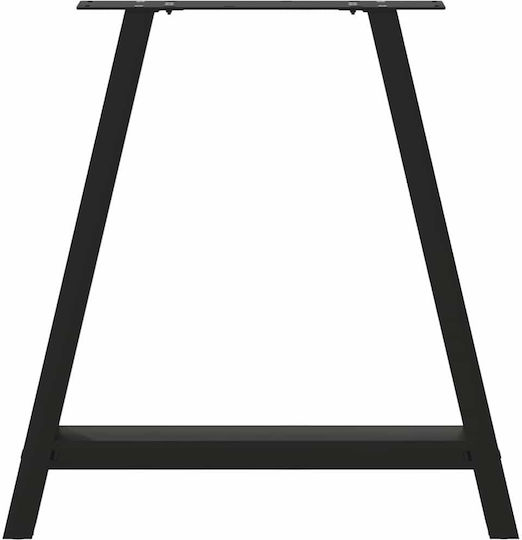vidaXL Металик Крак На Мебел 2 Бройки Подходящ За Маса / Малка Маса / Офис 80x72см Черен
