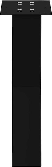 vidaXL Metallisches Möbelbein 2Stücke Für Tisch / Beistelltisch / Büro 38x42cm Schwarze