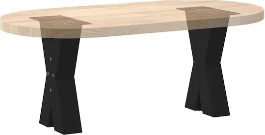vidaXL Metallisches Möbelbein 2Stücke Für Tisch / Beistelltisch / Büro 38x42cm Schwarze