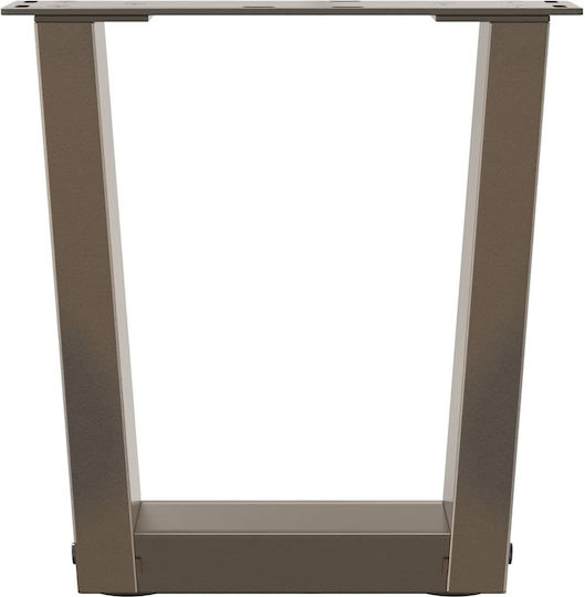 vidaXL Metallic Furniture Leg 2 Pieces Suitable for Table / Coffee Table / Office 30x30cm Brown