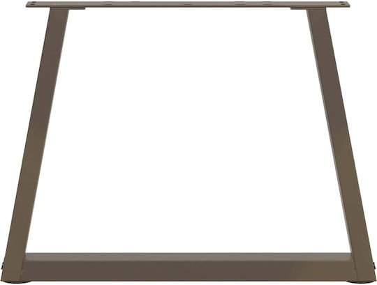 vidaXL Metallic Furniture Leg 2 Pieces Suitable for Table / Coffee Table / Office 60x42cm Brown