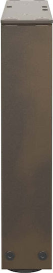 vidaXL Metallic Furniture Leg 2 Pieces Suitable for Table / Coffee Table / Office 30x30cm Brown