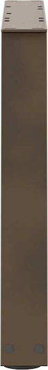 vidaXL Metallic Furniture Leg 2 Pieces Suitable for Table / Coffee Table / Office 60x42cm Brown