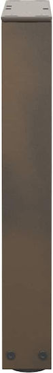 vidaXL Metallic Furniture Leg 2 Pieces Suitable for Table / Coffee Table / Office 38x42cm Brown