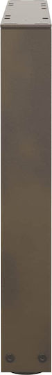vidaXL Metallic Furniture Leg 2 Pieces Suitable for Table / Coffee Table / Office 50x42cm Brown