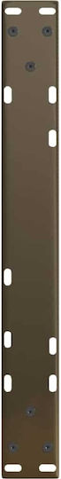 vidaXL Metallic Furniture Leg 2 Pieces Suitable for Table / Coffee Table / Office 50x42cm Brown